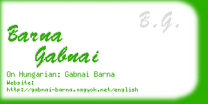 barna gabnai business card